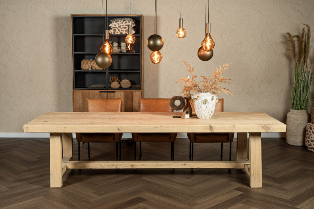 Licht naturel hout eettafel robuust